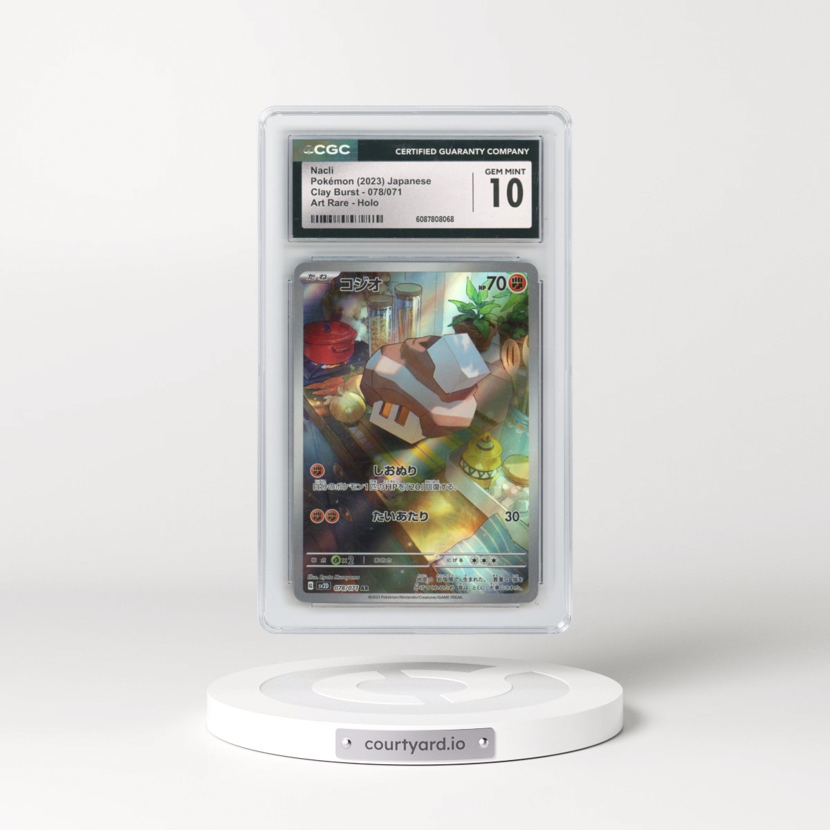 2023 Pokémon Sv2d-Clay Burst #078 Nacli - Art Rare (CGC 10 GEM MINT)