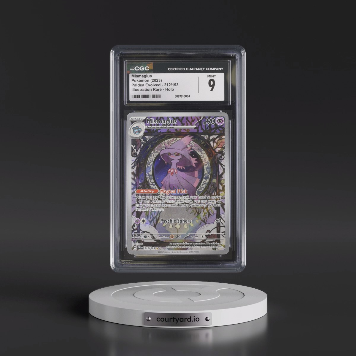 2023 Paldea Evolved - PAL EN #212/193 Mismagius - Illustration Rare Holo (CGC 9 MINT)