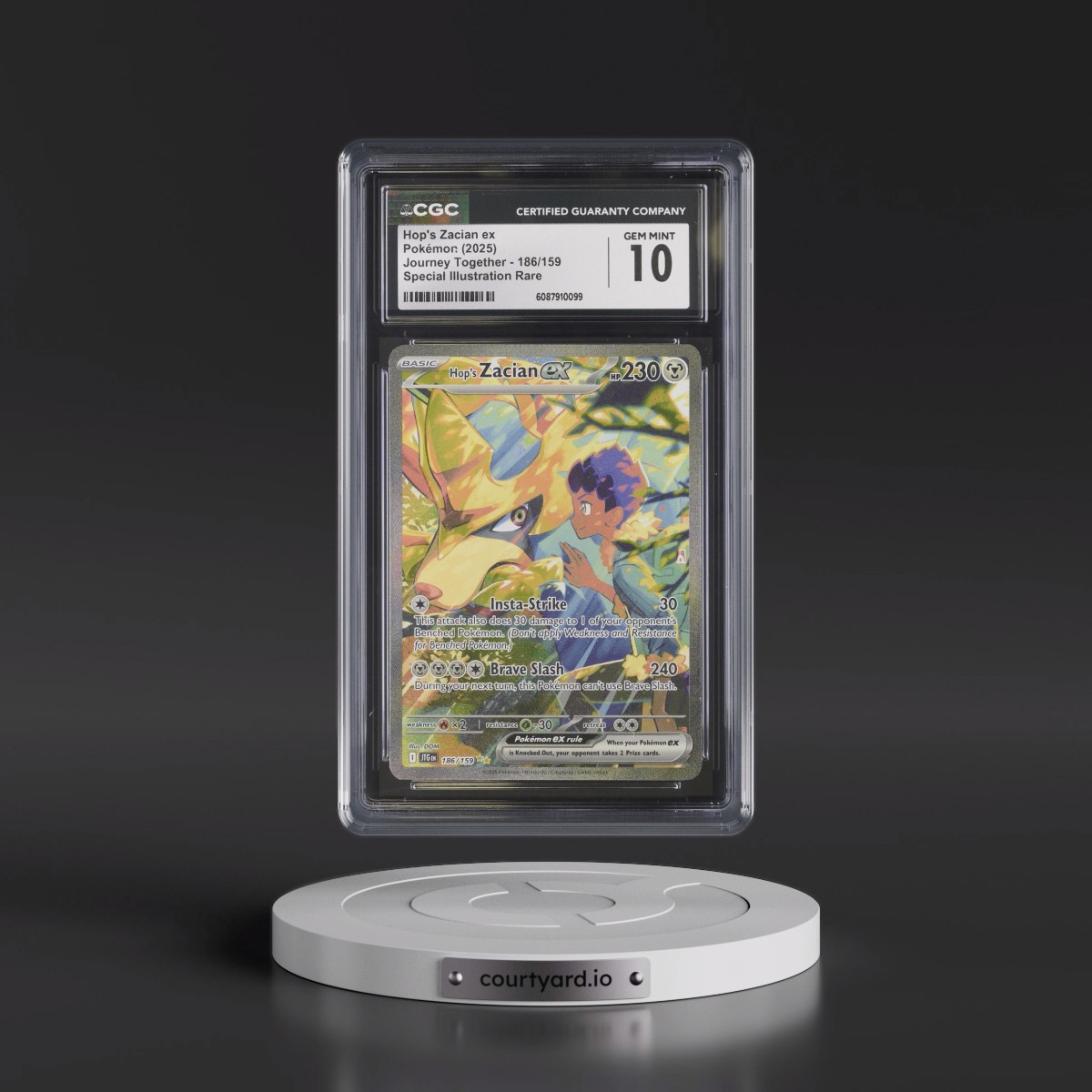 2024 Journey Together - JTG EN #186/159 Hop's Zacian ex - Special Illustration Rare (Holo) (CGC 10 GEM MINT)