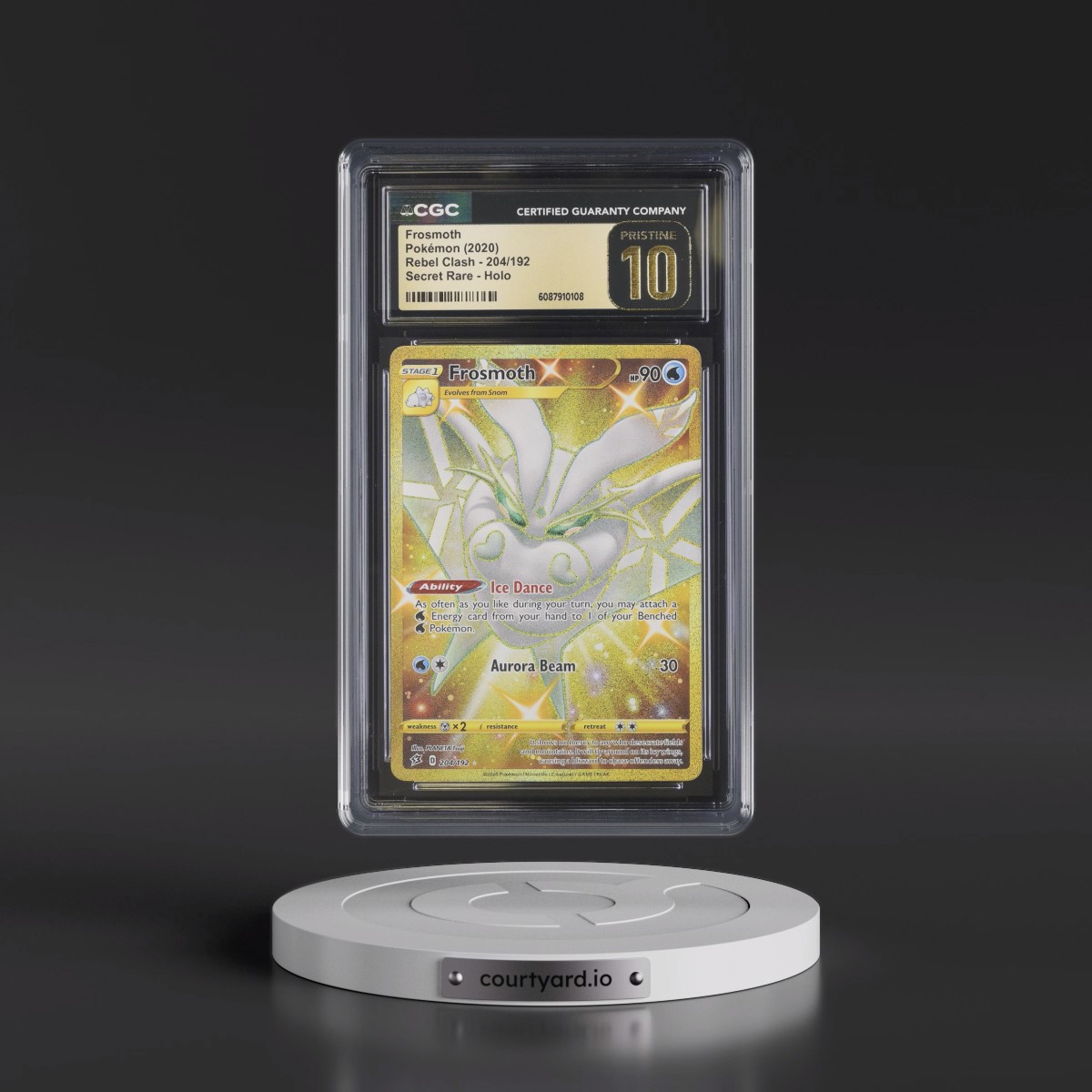 2020 Rebel Clash #204/192 Frosmoth - Secret Rare Holo (CGC 10 PRISTINE)
