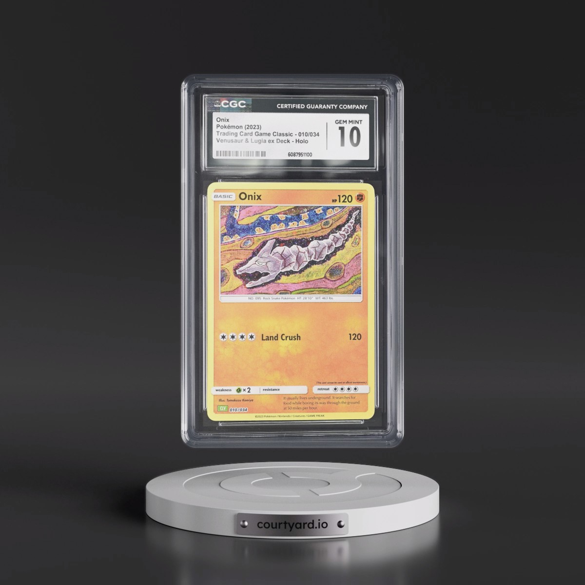 2023 Trading Card Game Classic - CLV, CLC, CLB #010/034 Onix - Venusaur & Lugia ex Deck - CLV Holo (CGC 10 GEM MINT)
