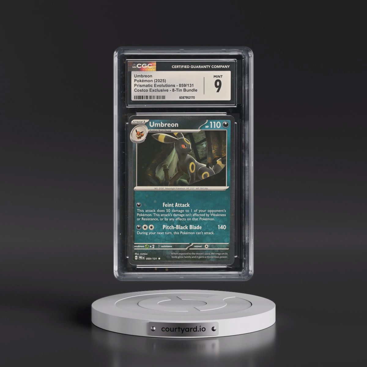 2024 Prismatic Evolutions - PRE EN #040/131 Sylveon - (Cosmos Holo) Costco Exclusive 8-Tin Bundle (CGC 9 MINT)