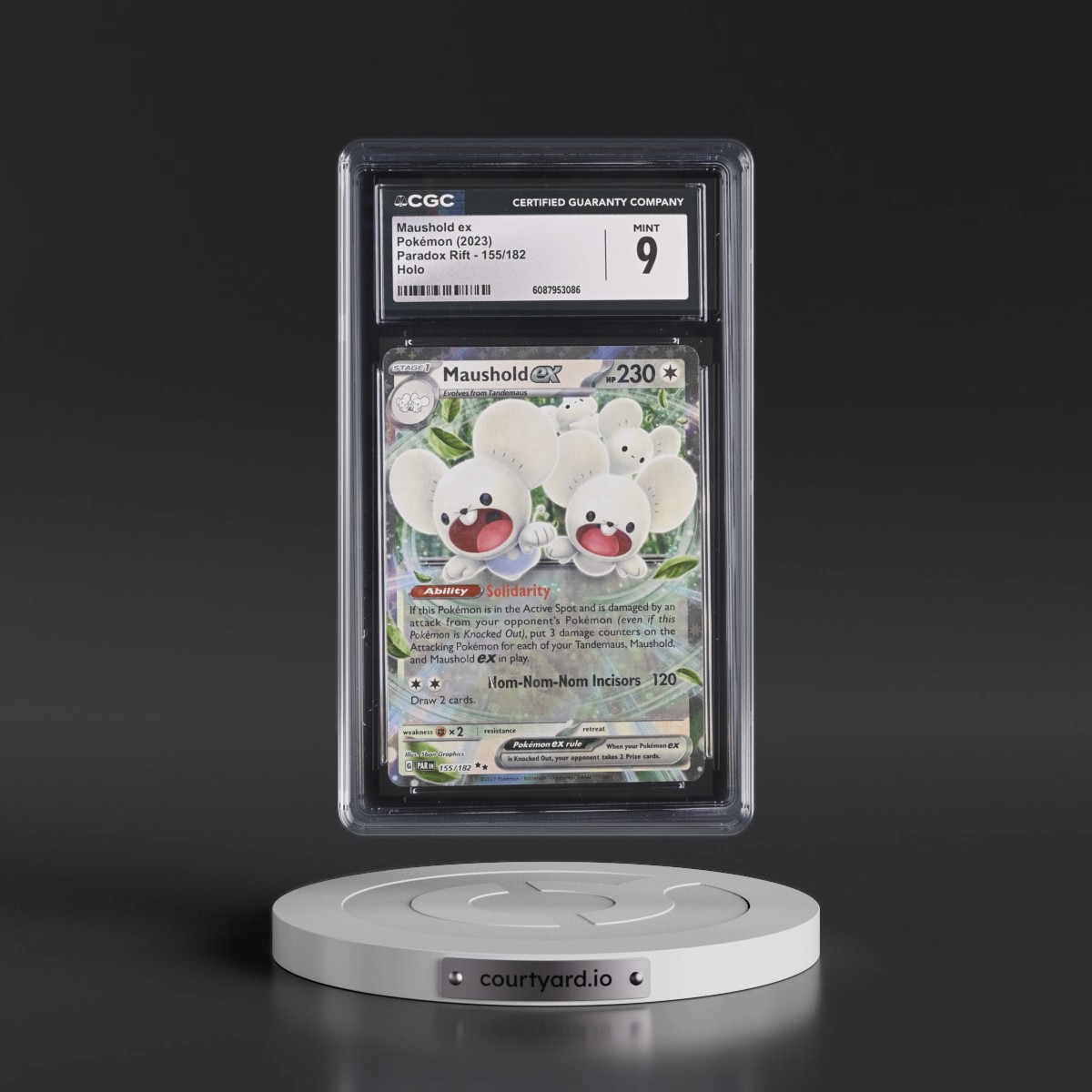 2023 Paradox Rift - PAR EN #155/182 Maushold ex - Holo (CGC 9 MINT)