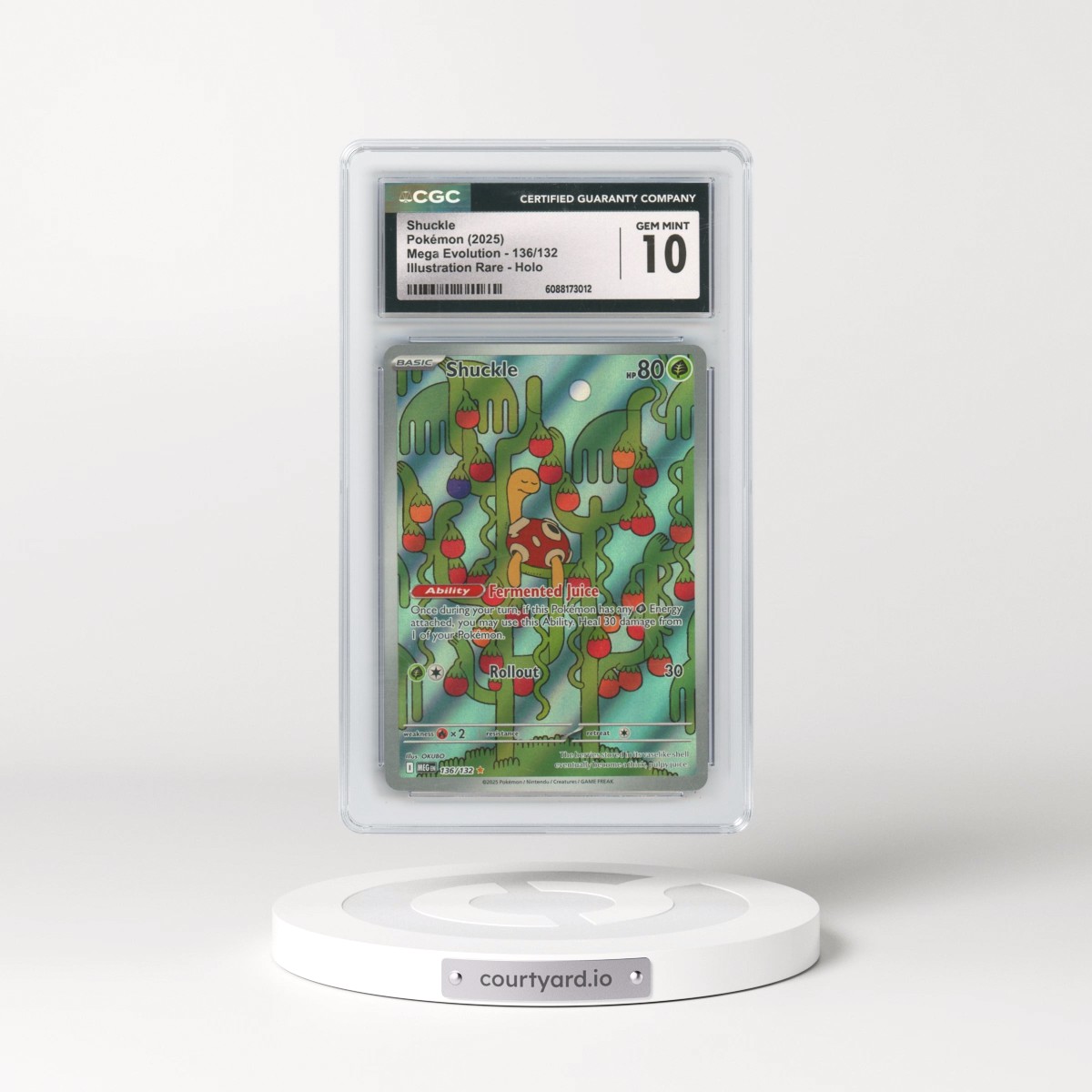 2025 Pokémon Mega Evolution #136/132 Shuckle - Illustration Rare Holo (CGC 10 GEM MINT)