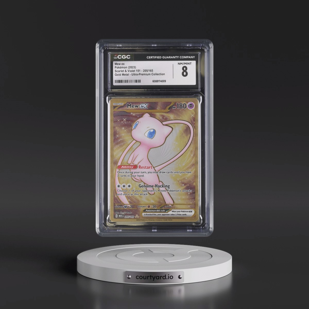 2023 Scarlet & Violet 151 - MEW EN #205/165 Mew ex - Gold Metal - Ultra-Premium Collection (CGC 8 NM-MT)