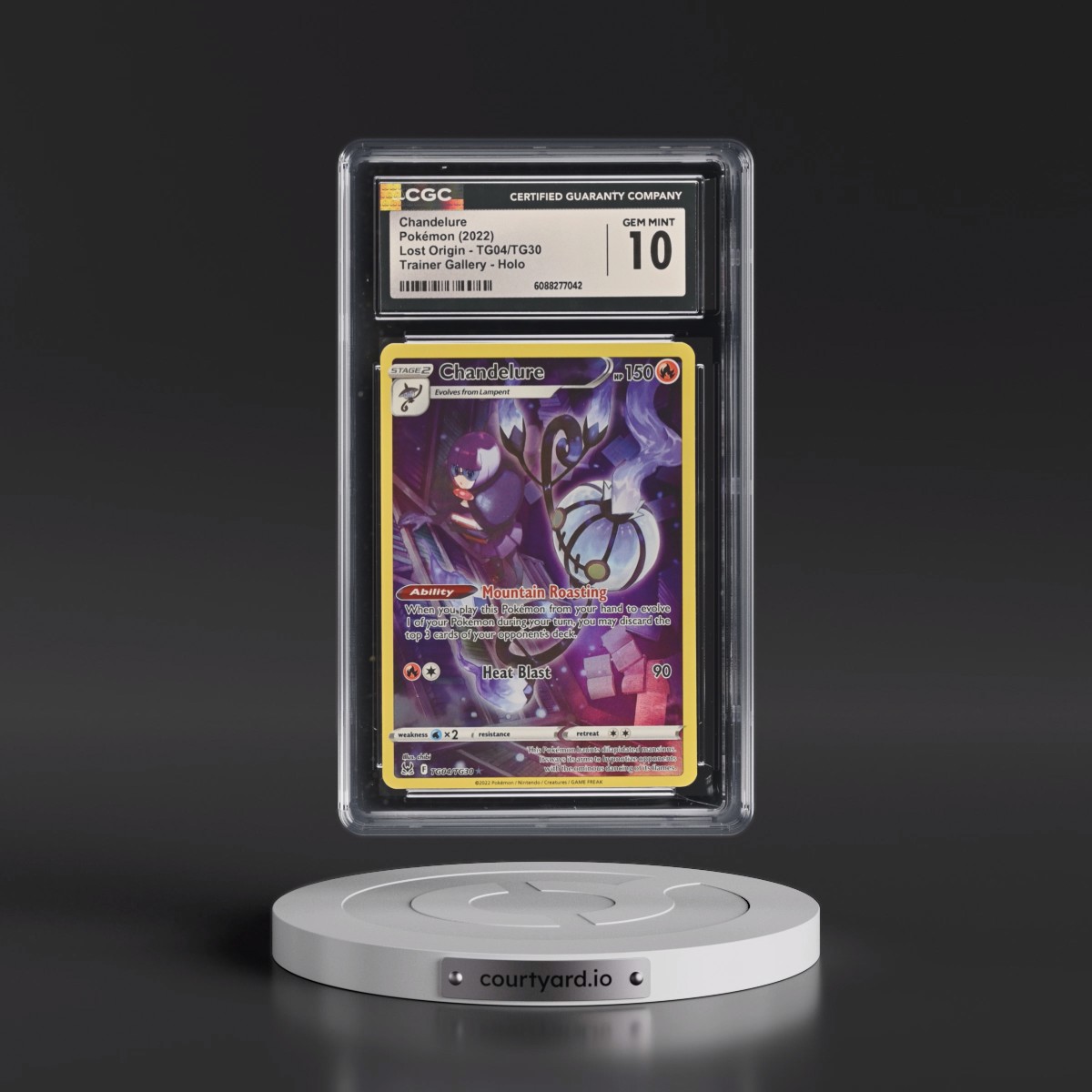 2022 Lost Origin Chandelure - Trainer Gallery Holo #TG04/TG30 CGC 10