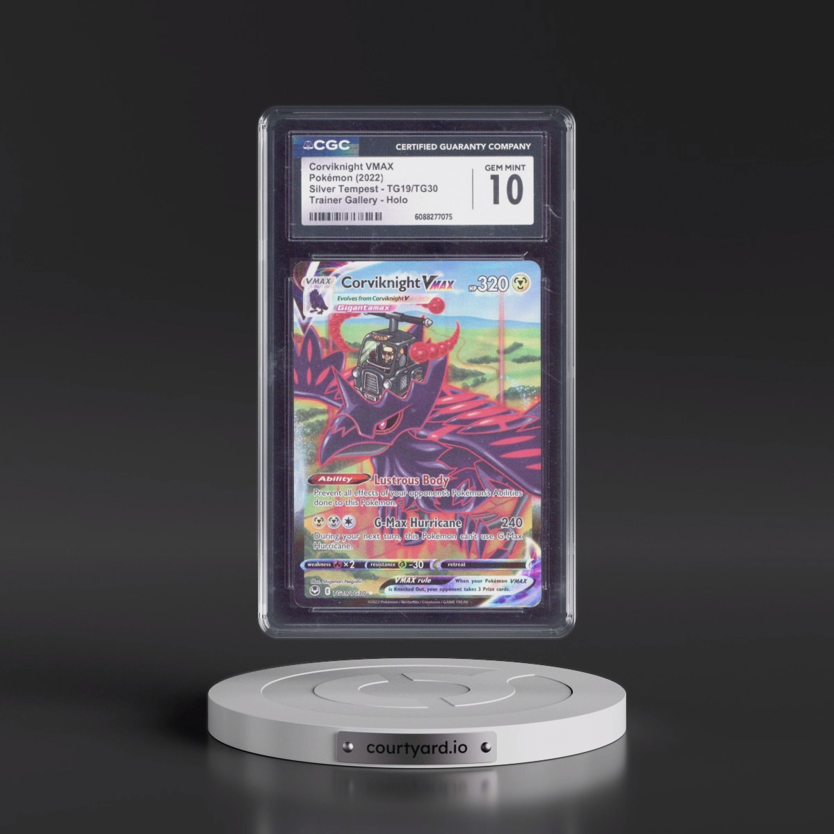 2022 Silver Tempest #TG19/TG30 Corviknight VMAX - Trainer Gallery Holo (CGC 10 GEM MINT)