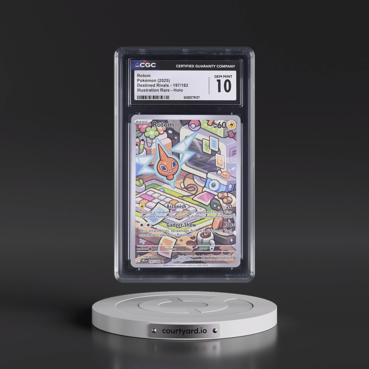 2025 Destined Rivals - DRI EN #197/182 Rotom - Illustration Rare Holo (CGC 10 GEM MINT)