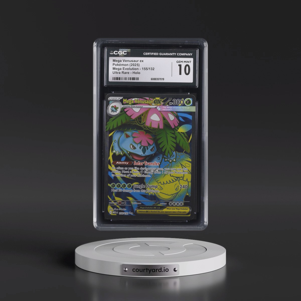 2025 Pokémon Meg EN-Mega Evolution #155 Mega Venusaur EX - Holo Ultra Rare (CGC 10 GEM MINT)