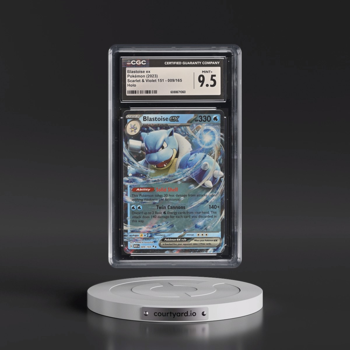 2023 Scarlet & Violet 151 - MEW EN #009/165 Blastoise ex - Holo (CGC 9.5 MINT+)
