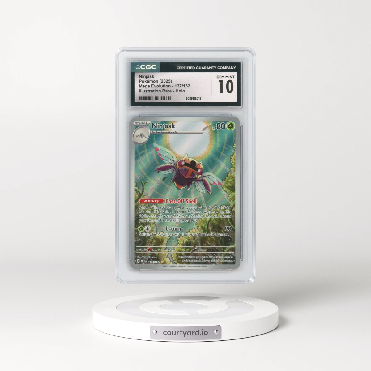 2025 Pokémon Mega Evolution #137/132 Ninjask - Illustration Rare Holo (CGC 10 GEM MINT)