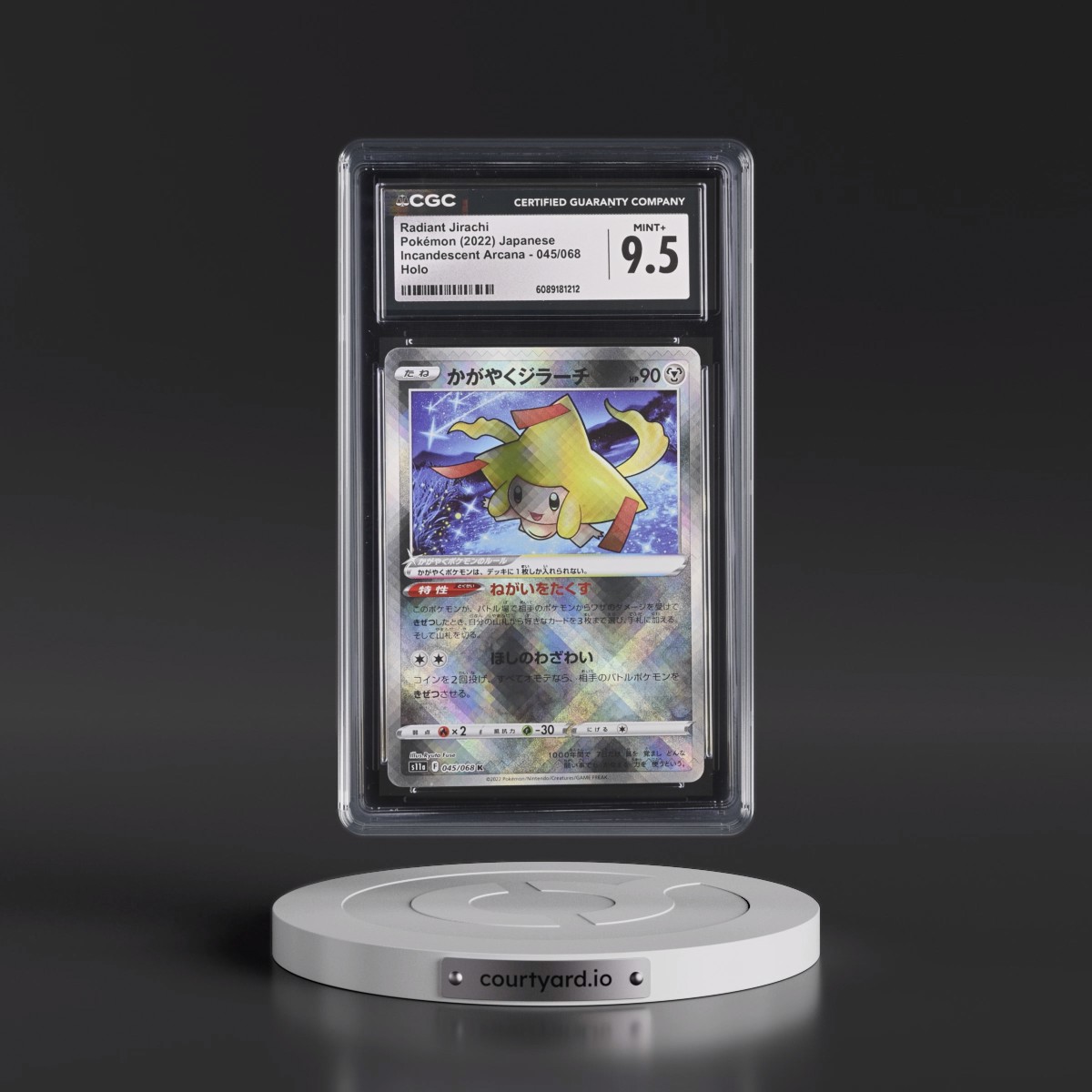 2022 Incandescent Arcana #045/068 Radiant Jirachi - Holo (CGC 9.5 MINT+)