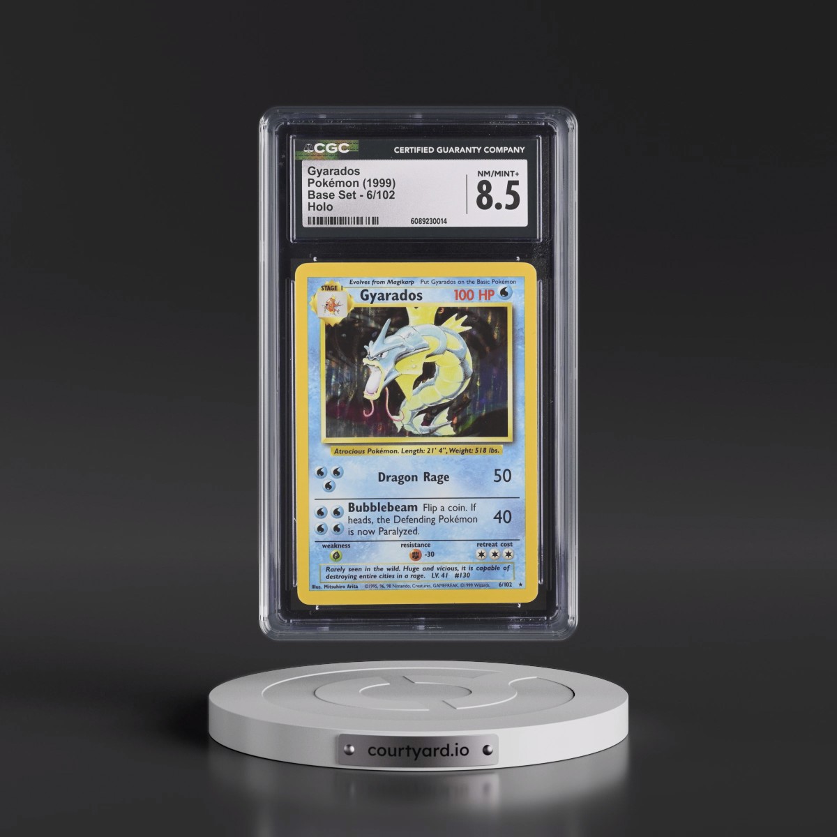 1999 Base Set #6/102 Gyarados - Holo (CGC 8.5 NM-MT+)