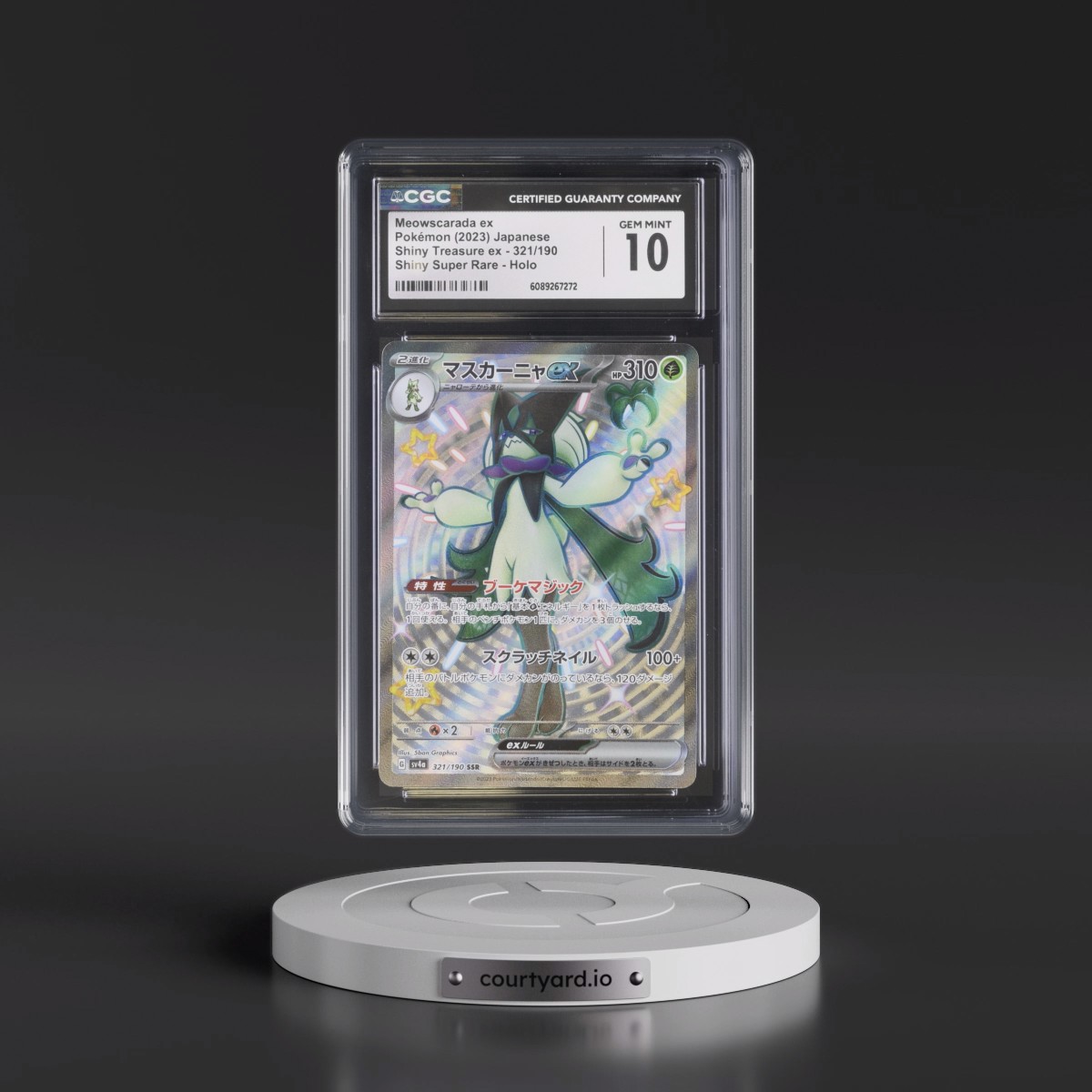 2023 Shiny Treasure ex #321/190 Meowscarada ex - Shiny Super Rare Holo (CGC 10 GEM MINT)