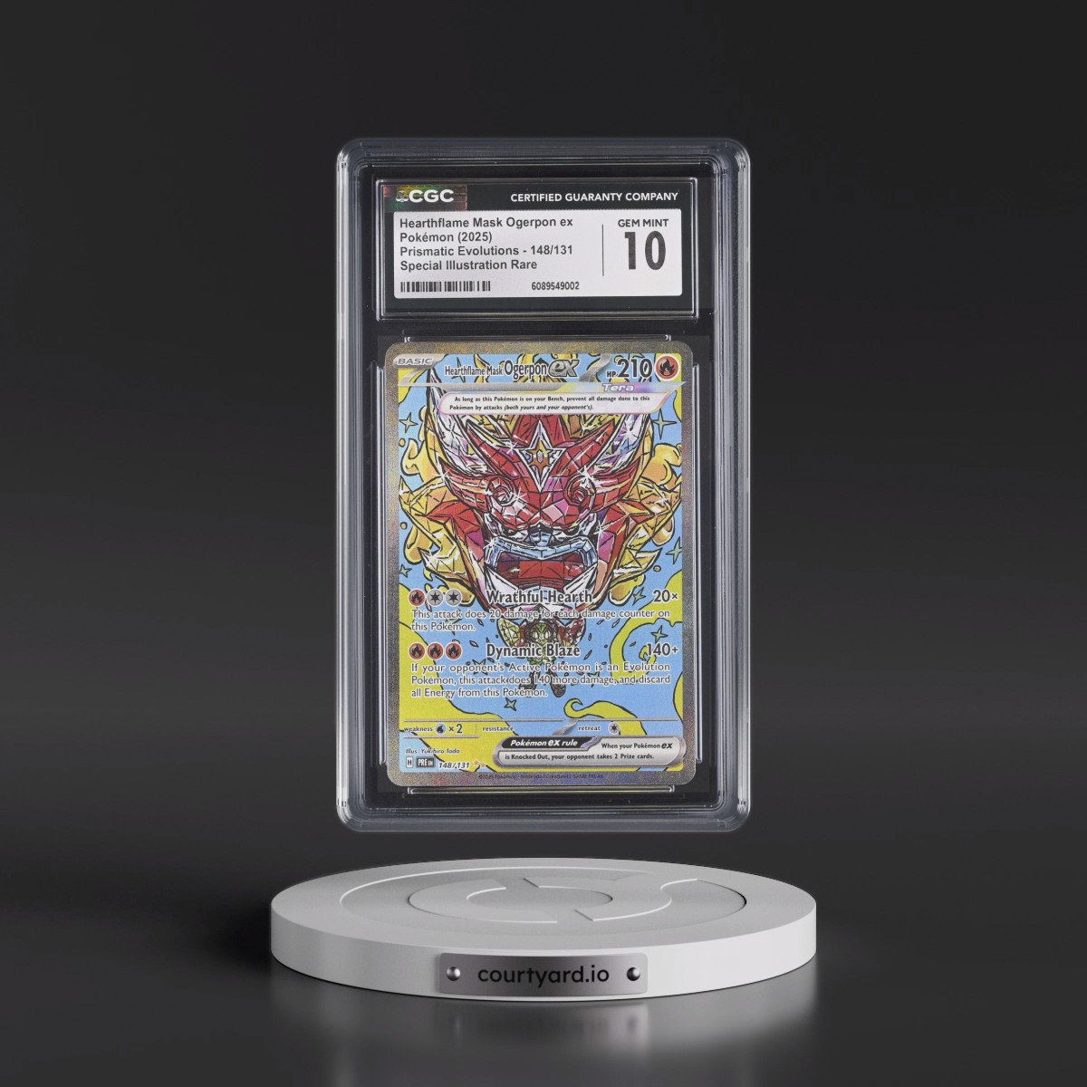 2024 Prismatic Evolutions - PRE EN #148/131 Hearthflame Mask Ogerpon ex - Special Illustration Rare (Holo) (CGC 10 GEM MINT)