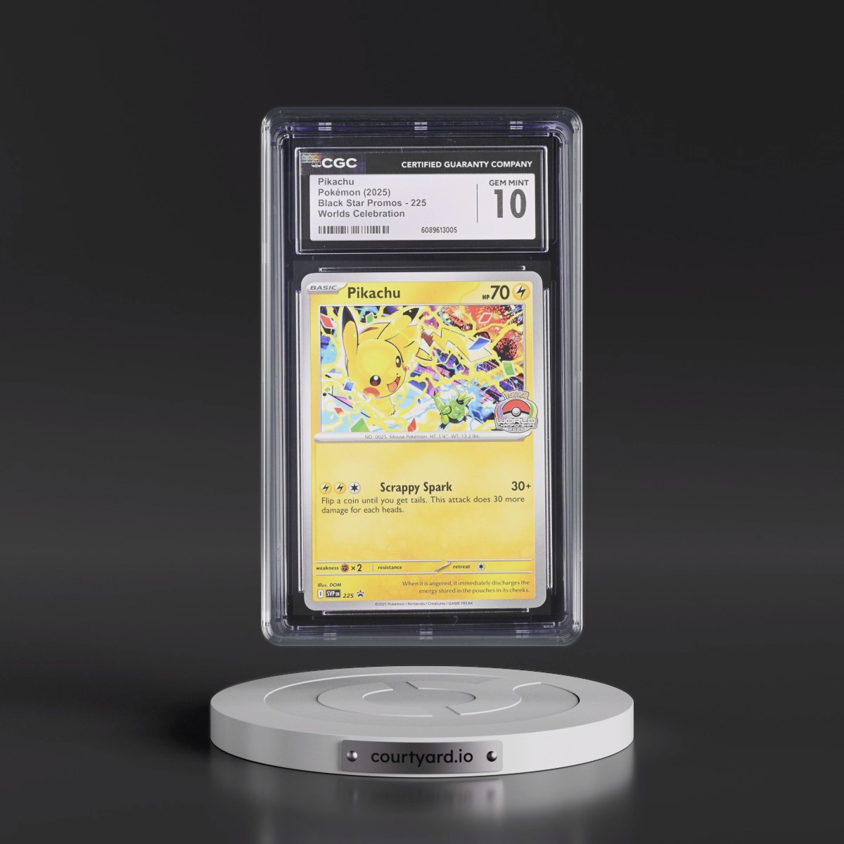 2023 Black Star Promos - Scarlet & Violet SVP EN #225 Pikachu - Worlds Celebration (CGC 10 GEM MINT)