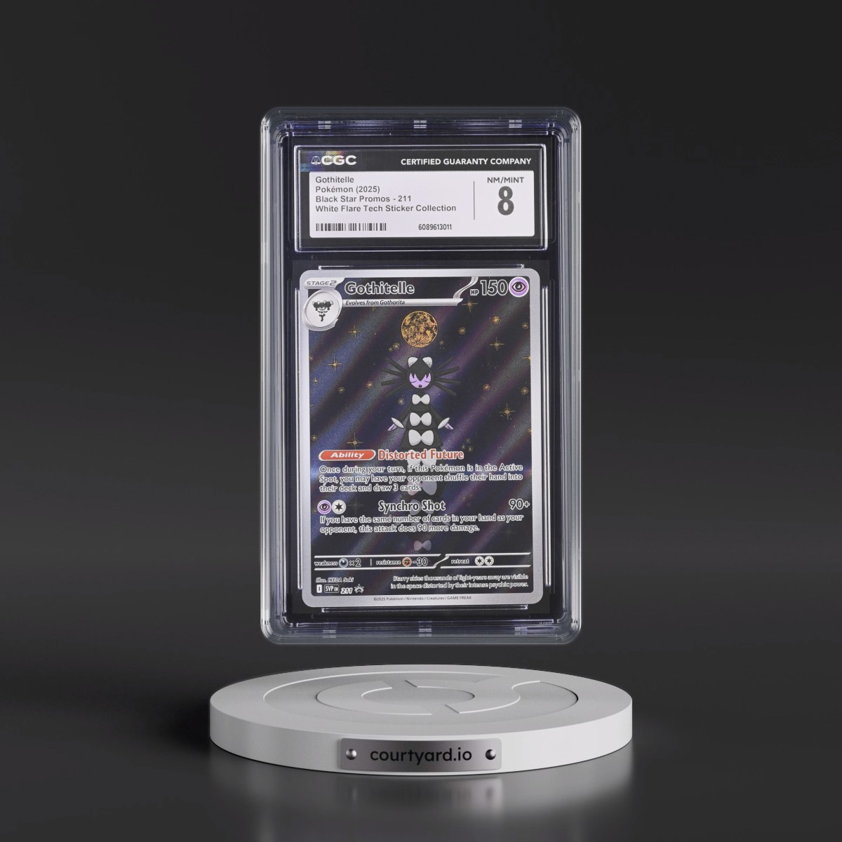 2025 Pokémon Svp EN-SV Black Star Promo #211 Gothitelle - White Flare Tech Sticker Collection (CGC 8 NM-MT)