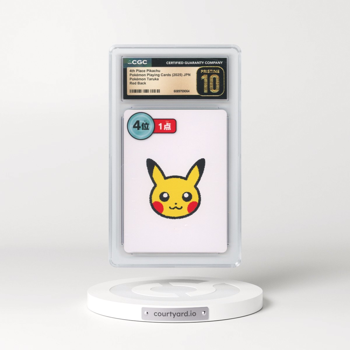 2025 Pokémon Taruka (2025) 4th Place Pikachu - Red Back (CGC 10 PRISTINE)
