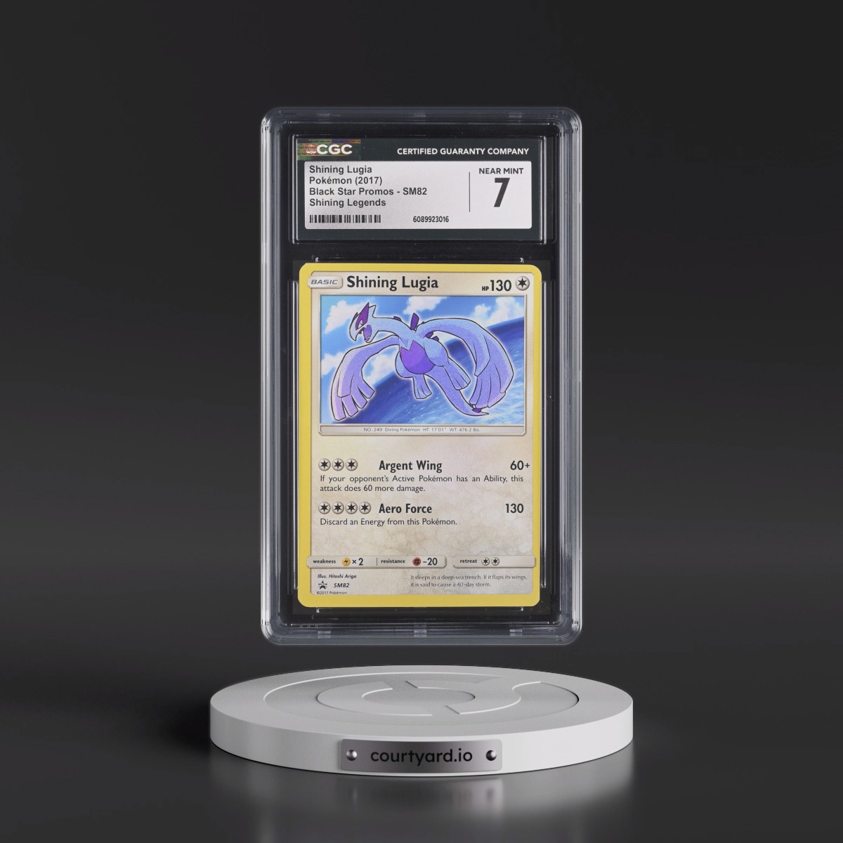 2016 Black Star Promos - Sun & Moon #SM82 Shining Lugia - Shining Legends (Holo) (CGC 7 NM)