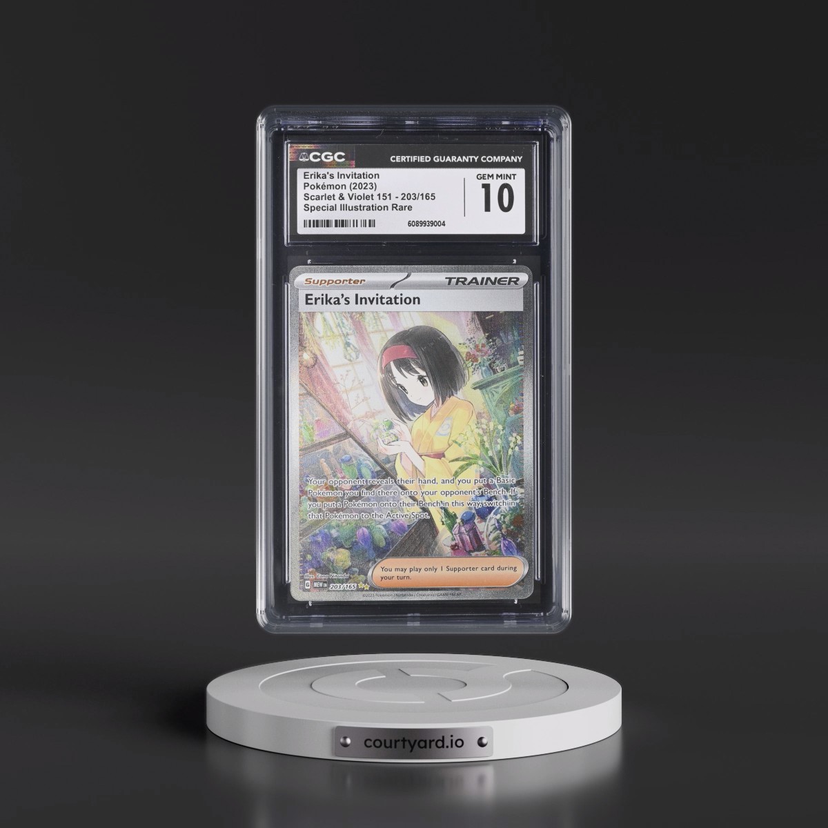 2023 Scarlet & Violet 151 - MEW EN #203/165 Erika's Invitation - Special Illustration Rare (Holo) (CGC 10 GEM MINT)