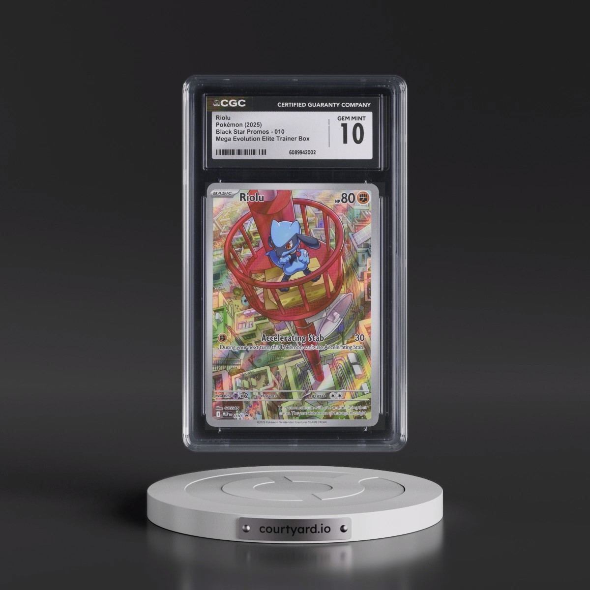 2025 Black Star Promos - Mega Evolution MEP EN #010 Riolu - Mega Evolution Elite Trainer Box (Holo) (CGC 10 GEM MINT)