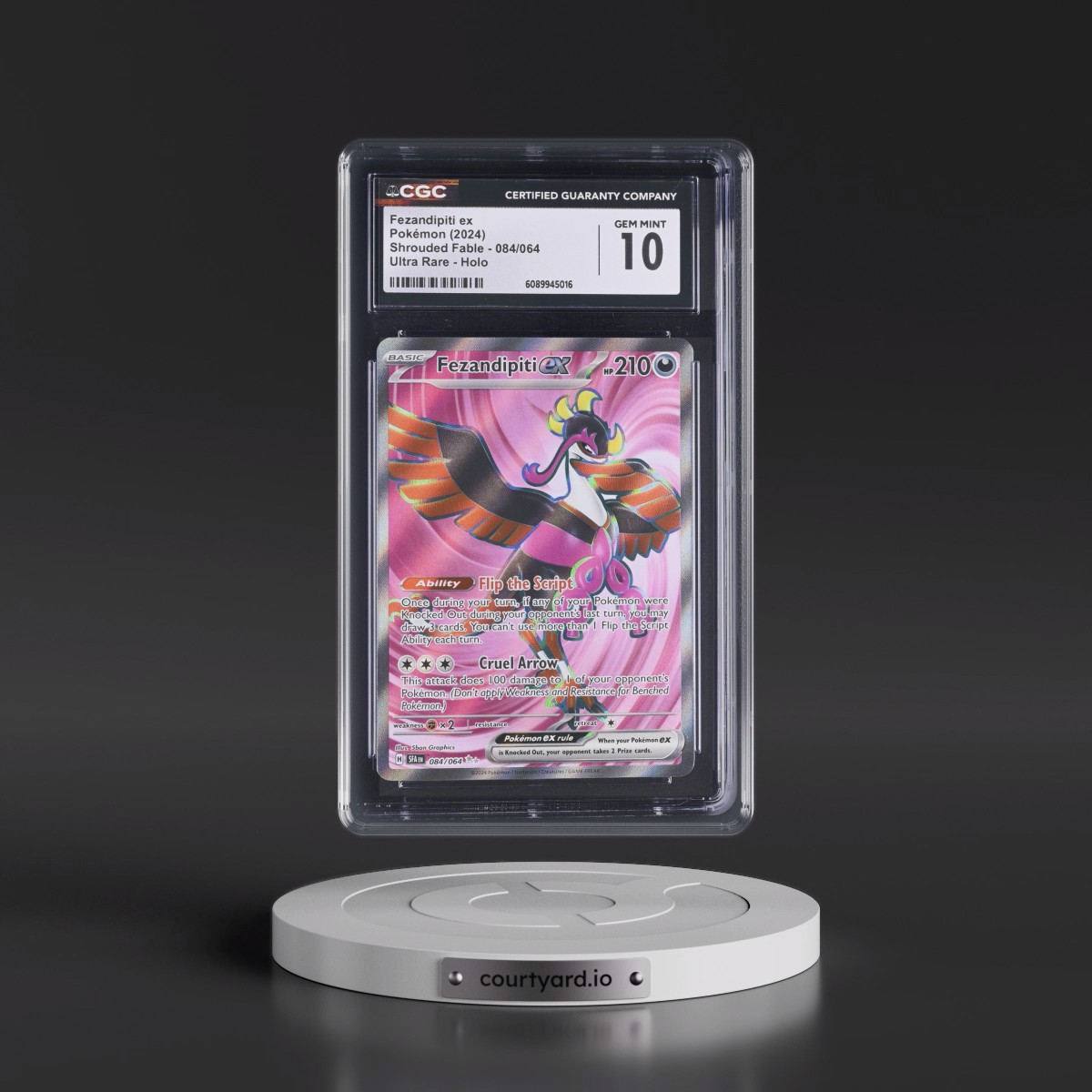 2023 Shrouded Fable - SFA EN #084/064 Fezandipiti ex - Ultra Rare Holo (CGC 10 GEM MINT)