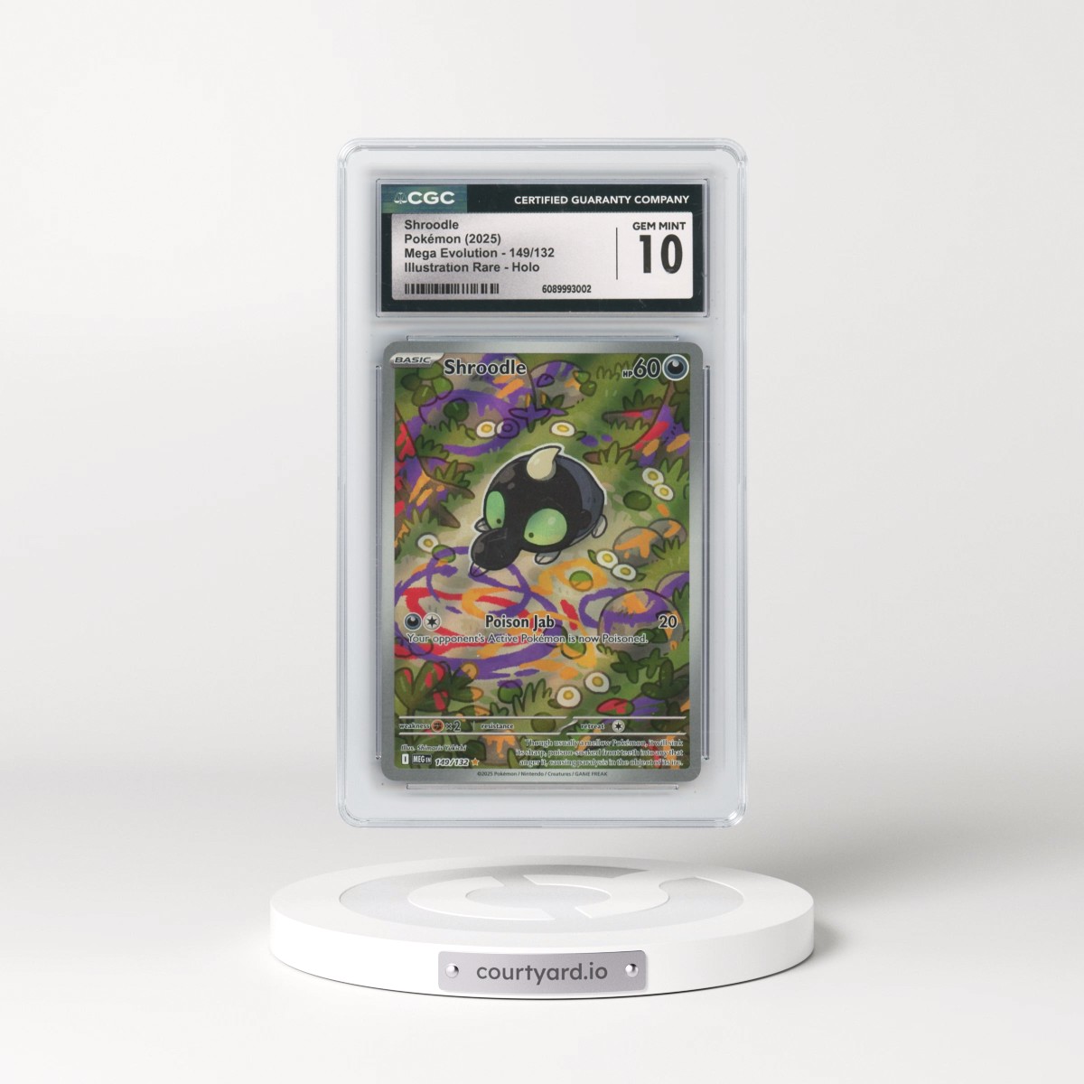 2025 Pokémon Mega Evolution #149/132 Shroodle - Illustration Rare Holo (CGC 10 MINT)