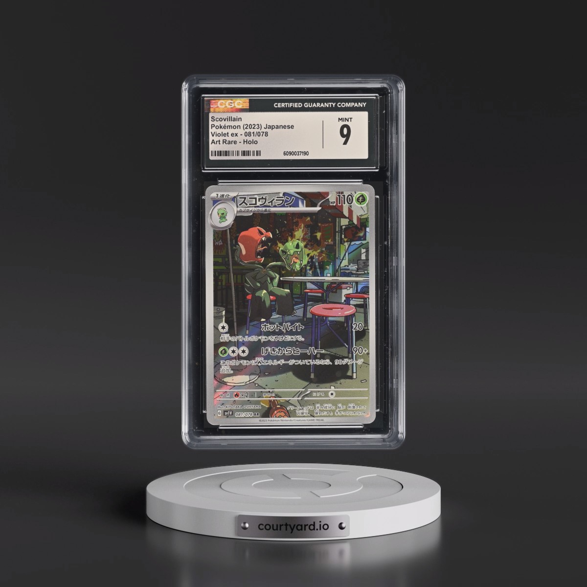 2023 Pokémon Sv1v-Violet EX #081 Scovillain - Art Rare (CGC 9 MINT)