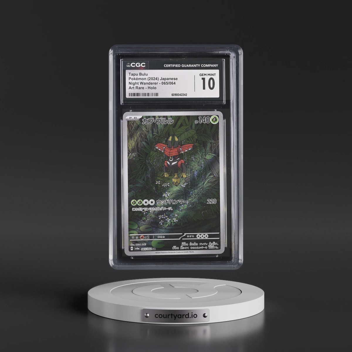 2024 Night Wanderer #065/064 Tapu Bulu - Art Rare Holo (CGC 10 GEM MINT)