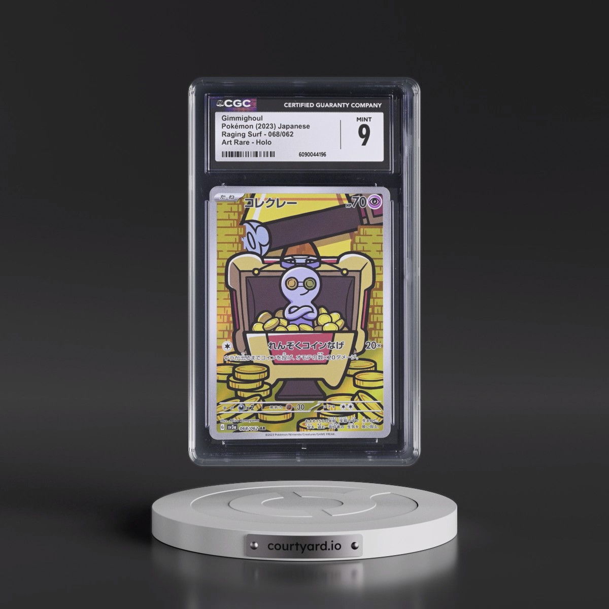 2023 Pokémon Sv3a-Raging Surf #068 Gimmighoul - Art Rare (CGC 9 MINT)