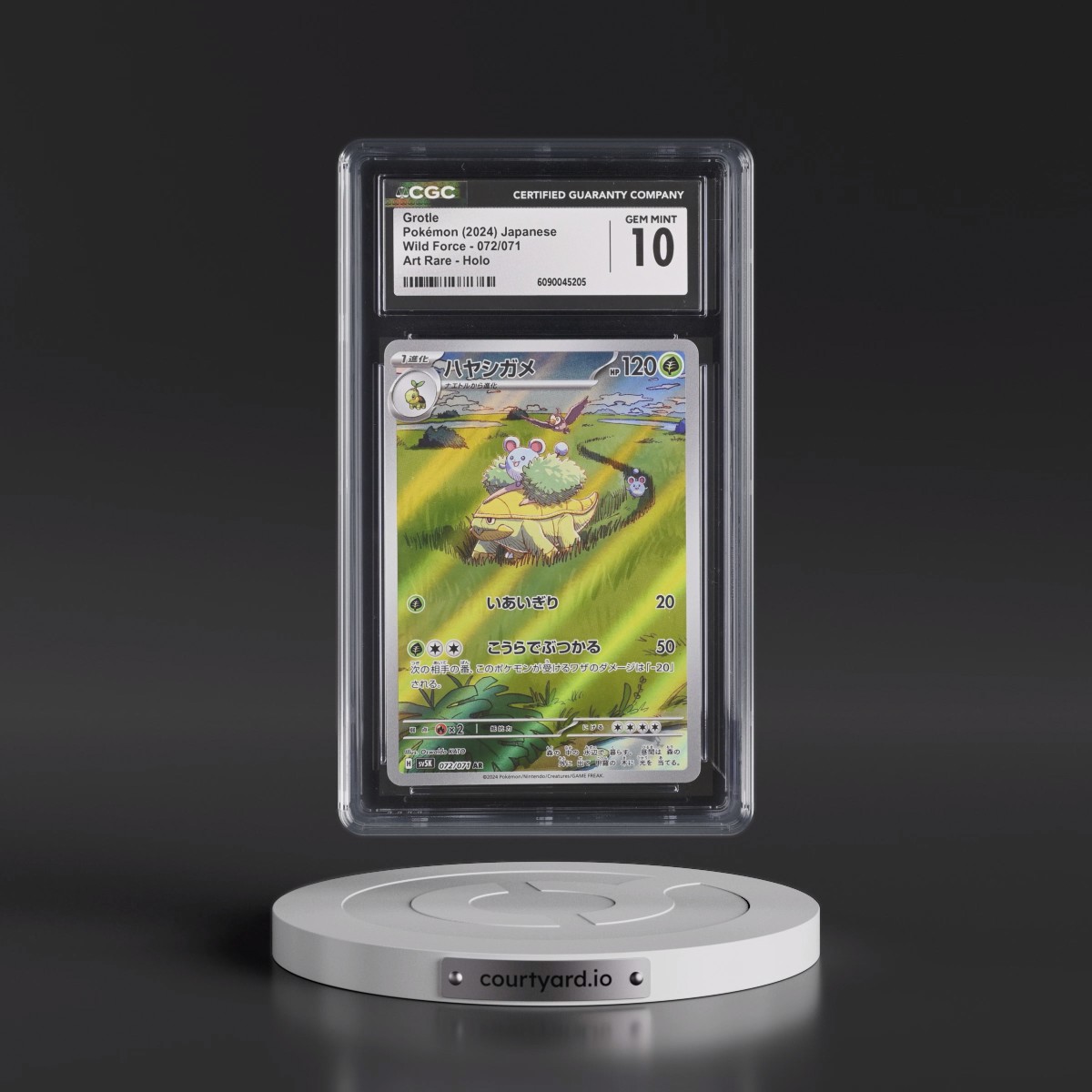 2024 Wild Force #072/071 Grotle - Art Rare Holo (CGC 10 GEM MINT)