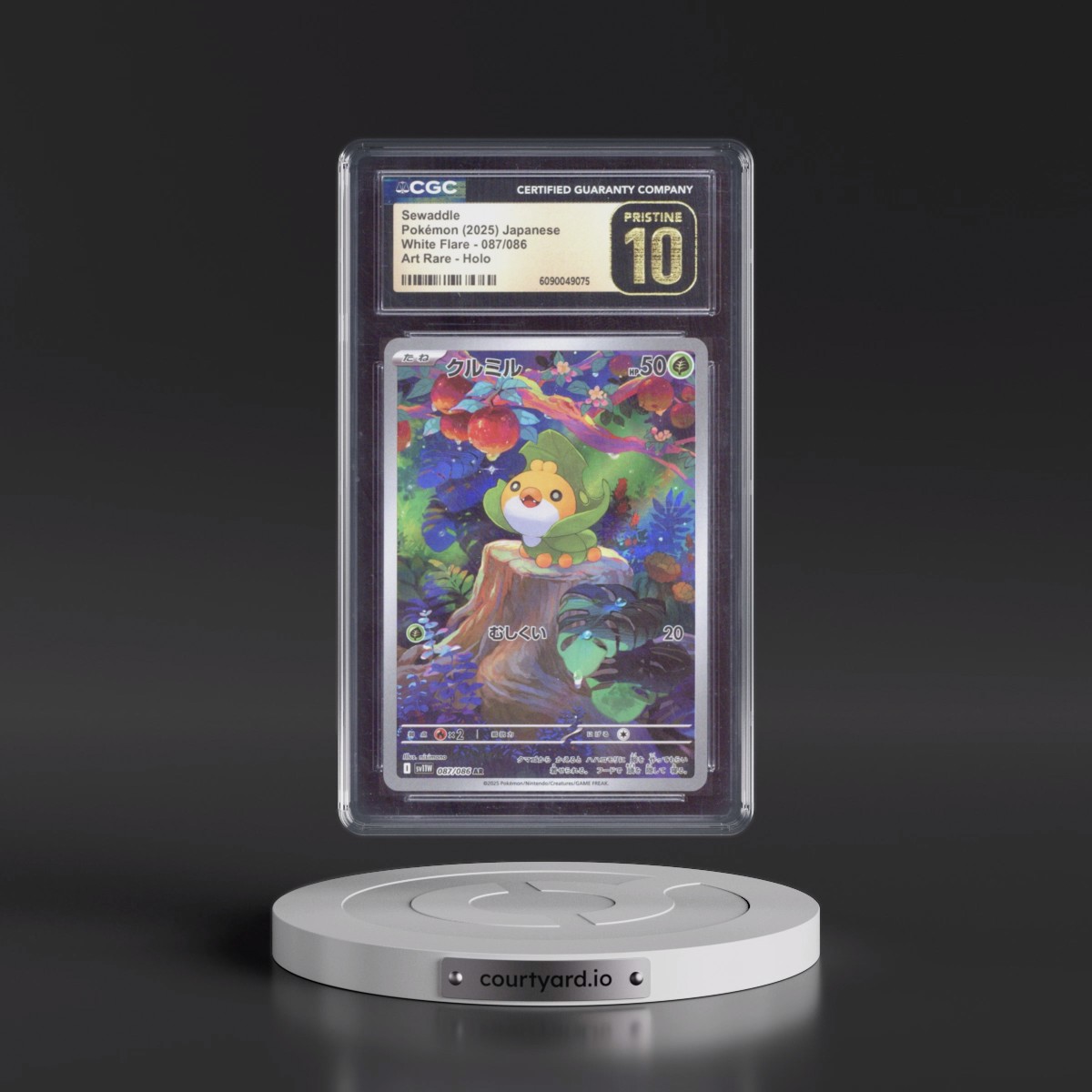 2025 White Flare - sv11W #087/086 Sewaddle - Art Rare Holo (CGC 10 PRISTINE)
