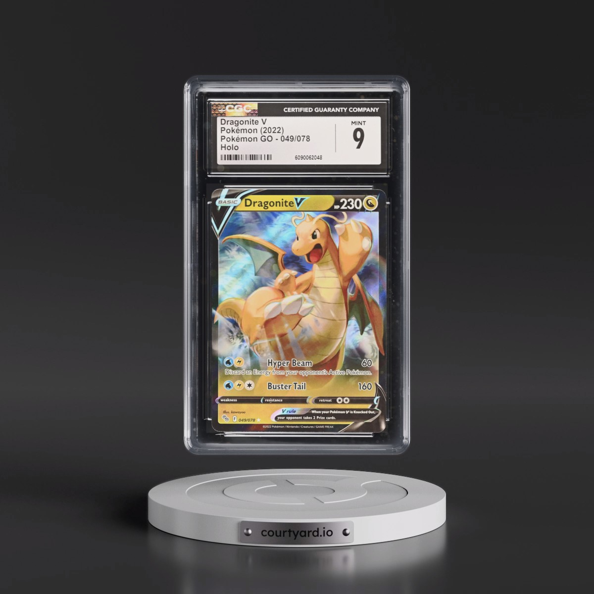 2022 Pokémon GO #049/078 Dragonite V - Holo (CGC 9 MINT)