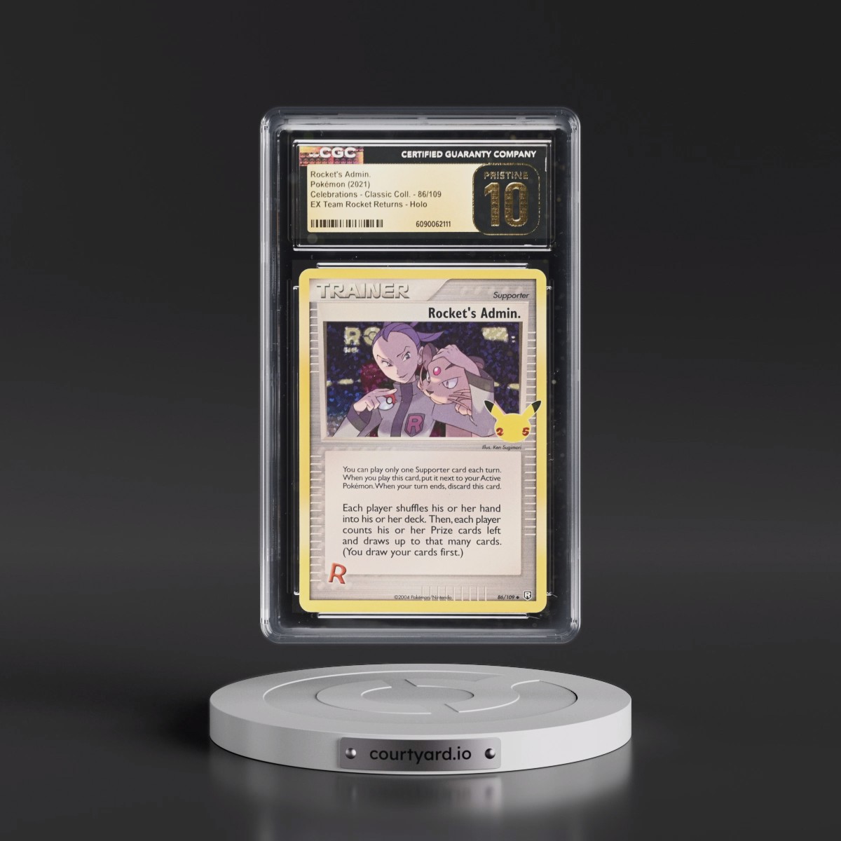 2021 Celebrations - Classic Collection #86/109 Rocket's Admin. - EX Team Rocket Returns Holo (CGC 10 PRISTINE)