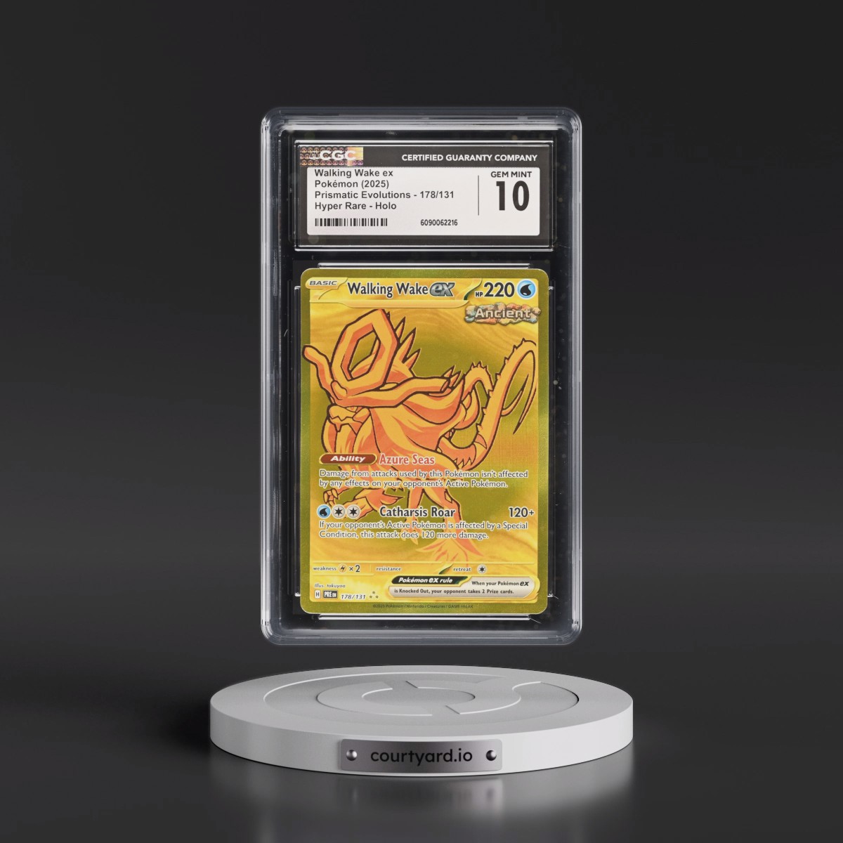 2025 Prismatic Evolutions - PRE EN #178/131 Walking Wake ex - Hyper Rare Holo (CGC 10 GEM MINT)