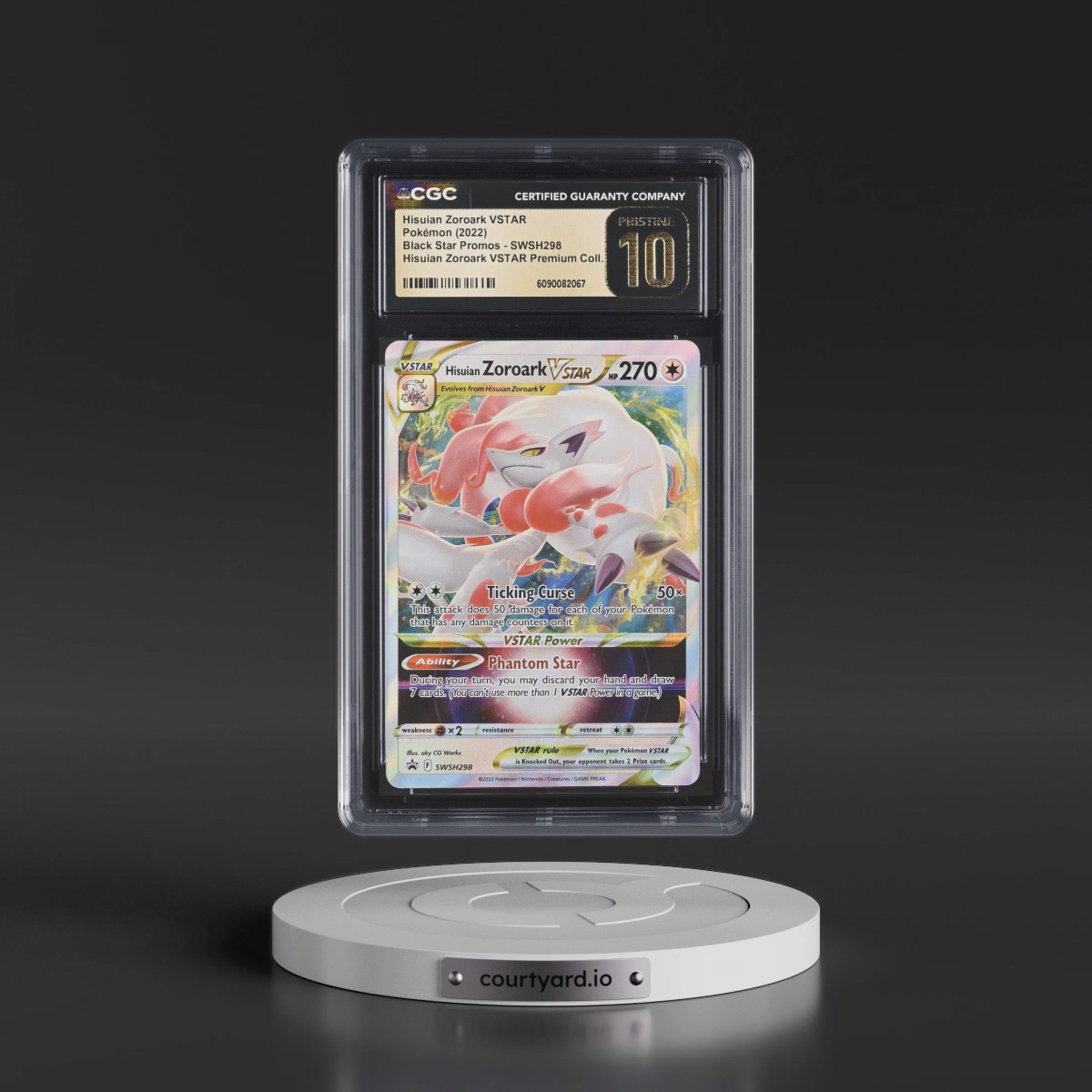 2017 Black Star Promos - Sword & Shield #SWSH298 Hisuian Zoroark VSTAR - Holo Hisuian Zoroark VSTAR Premium Collection (CGC 10 PRISTINE)