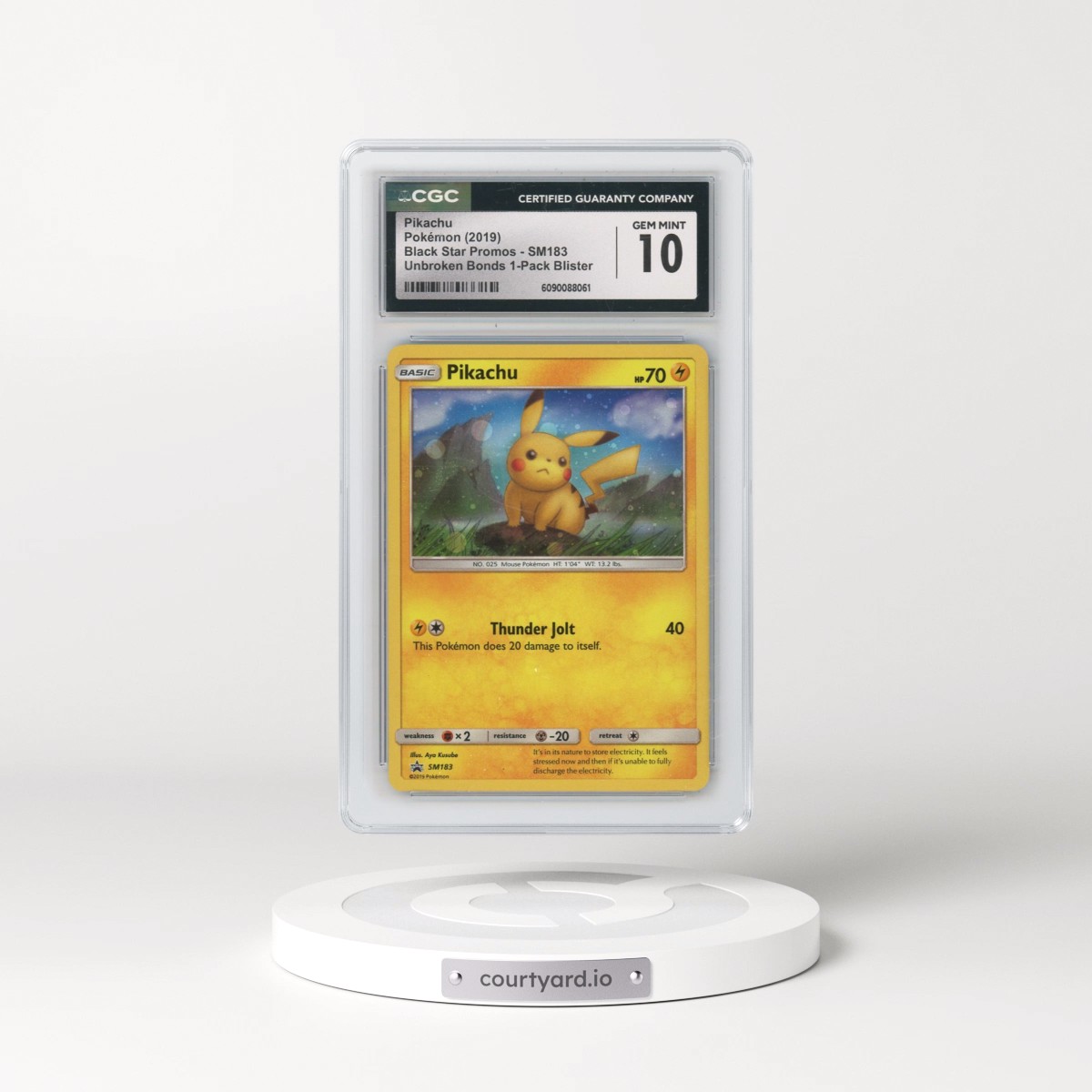 2016 Black Star Promos - Sun & Moon #SM183 Pikachu - Unbroken Bonds 1-Pack Blister (Cosmos Holo) (CGC 10 GEM MINT)