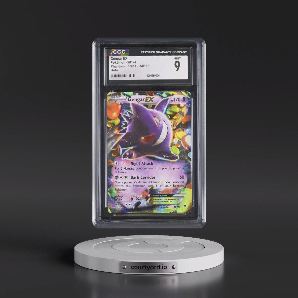 2014 Phantom Forces #34/119 Gengar EX - Holo (CGC 9 MINT)