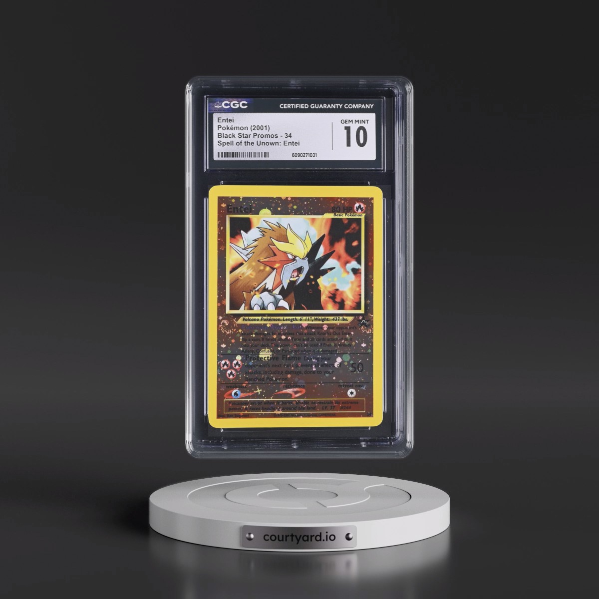 1999 Black Star Promos #34 Entei - Reverse Holo Spell of the Unown: Entei () (CGC 10 GEM MINT)