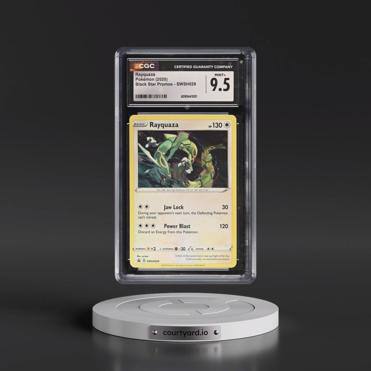 2017 Black Star Promos - Sword & Shield #SWSH029 Rayquaza - Cosmos Holo (CGC 9.5 MINT+)