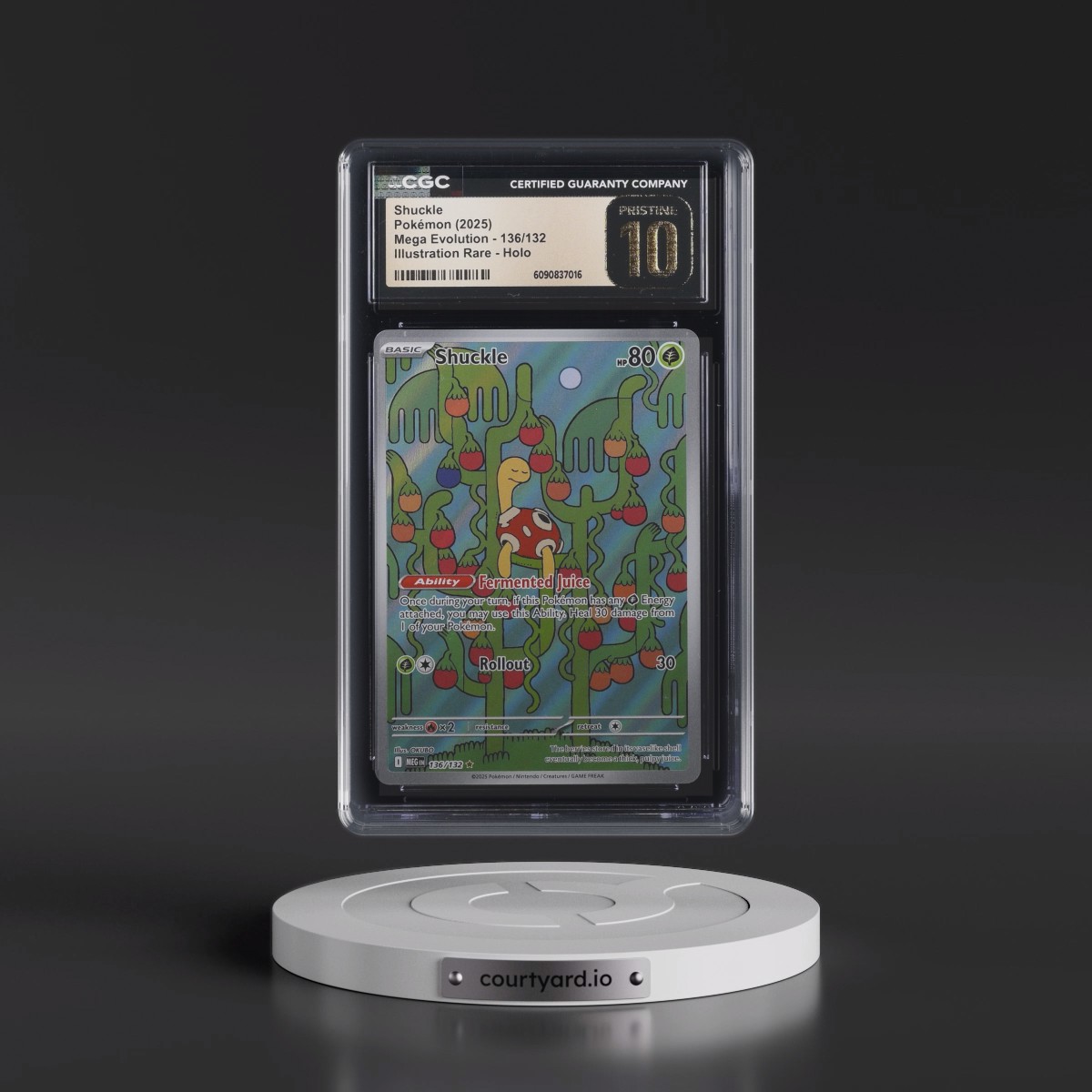 2025 Mega Evolution - MEG EN #136/132 Shuckle - Illustration Rare Holo (CGC 10 PRISTINE)