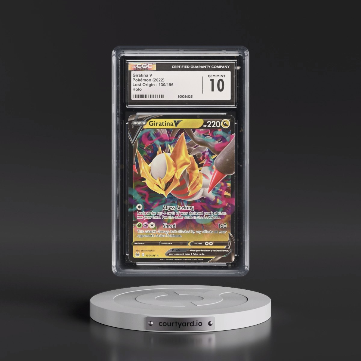 2022 Lost Origin #130/196 Giratina V - Holo (CGC 10 GEM MINT)