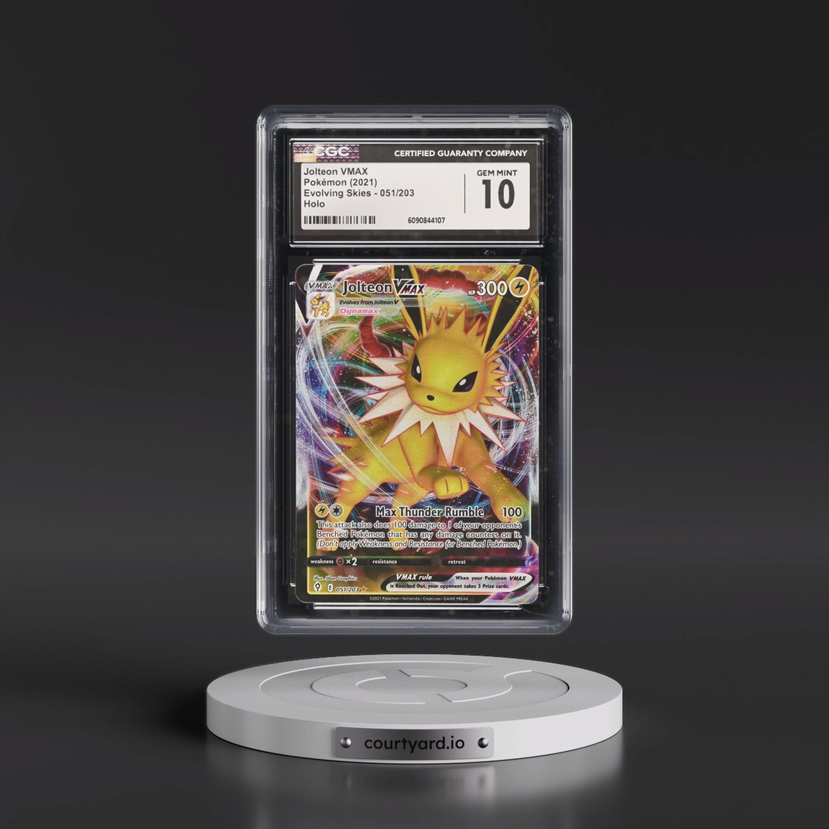 2021 Evolving Skies #051/203 Jolteon VMAX - Holo (CGC 10 GEM MINT)