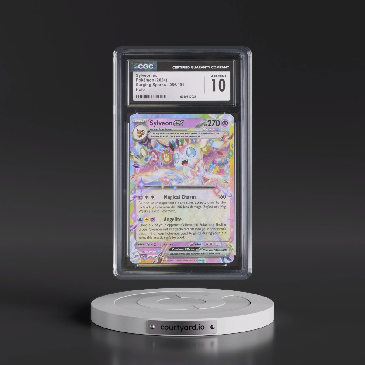 2024 Surging Sparks - SSP EN #086/191 Sylveon ex - Holo (CGC 10 GEM MINT)
