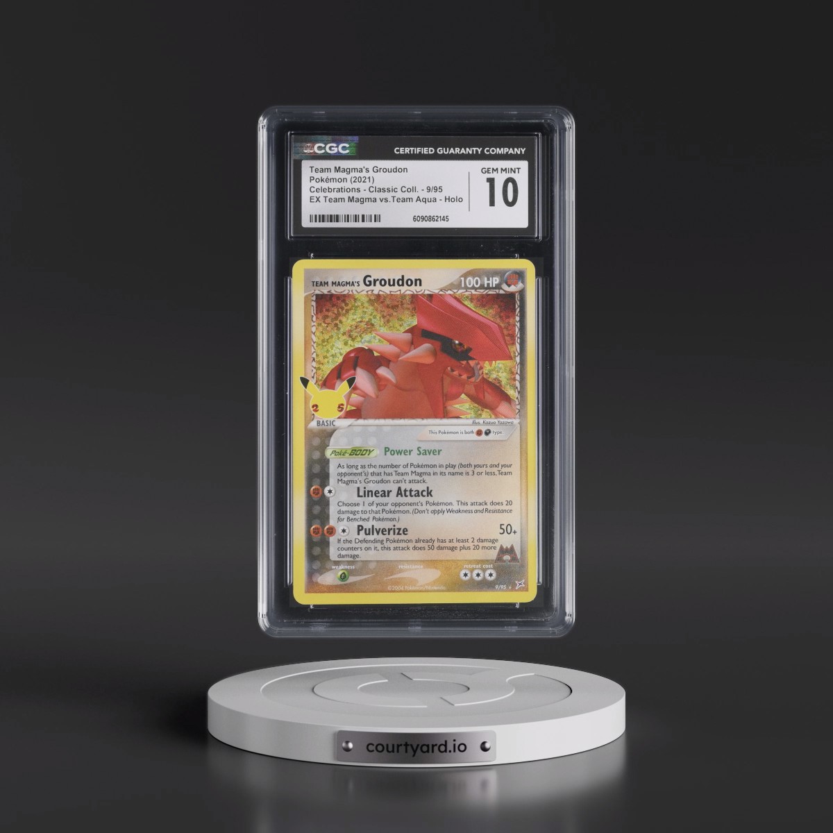 2021 Celebrations - Classic Collection #9/95 Team Magma's Groudon - EX Team Magma vs.Team Aqua Holo (CGC 10 GEM MINT)