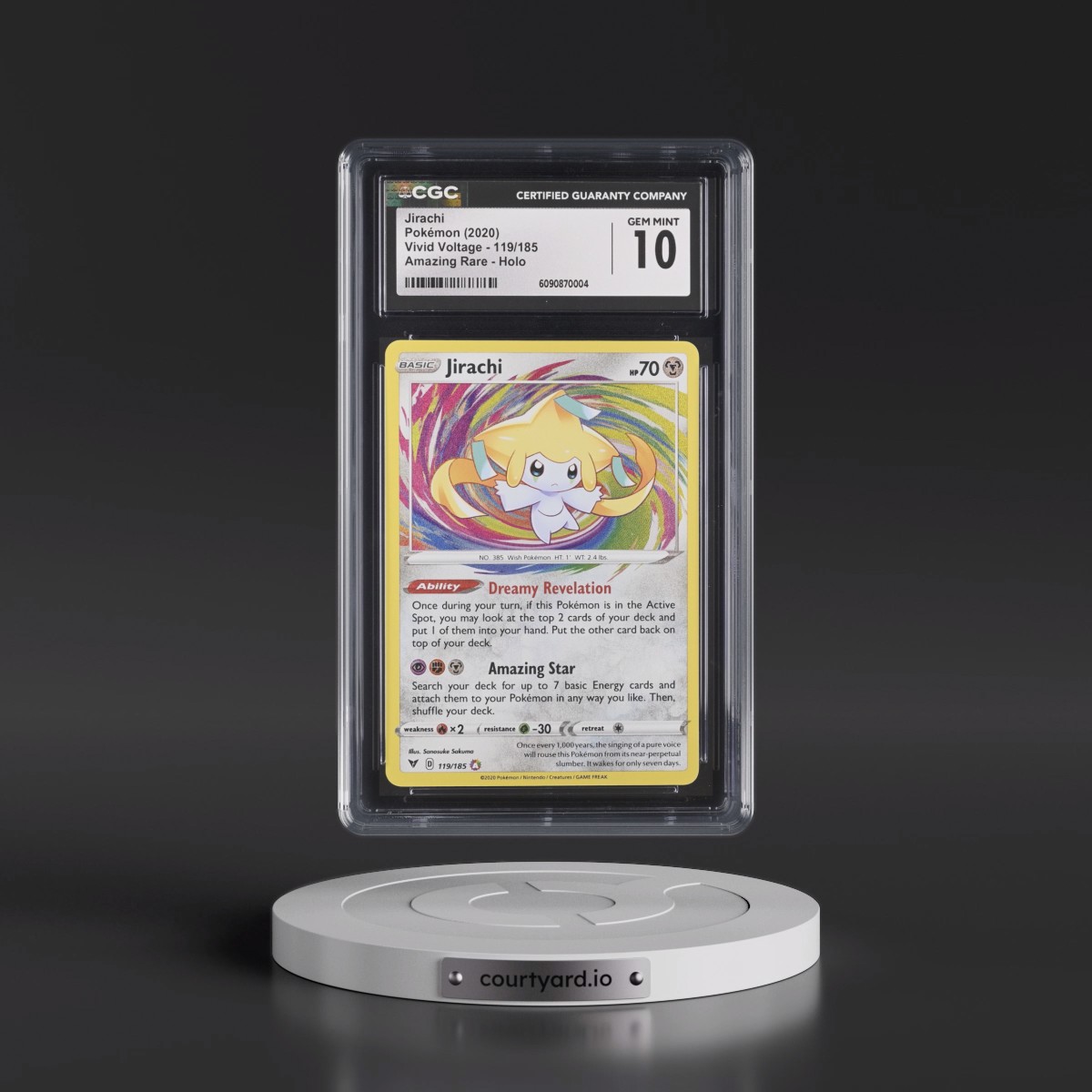2020 Vivid Voltage #119/185 Jirachi - Amazing Rare Holo (CGC 10 GEM MINT)