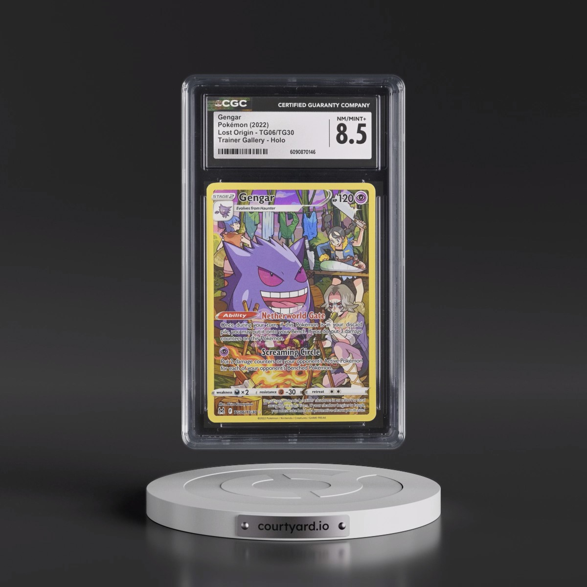 2022 Lost Origin #TG06/TG30 Gengar - Trainer Gallery Holo (CGC 8.5 NM-MT+)