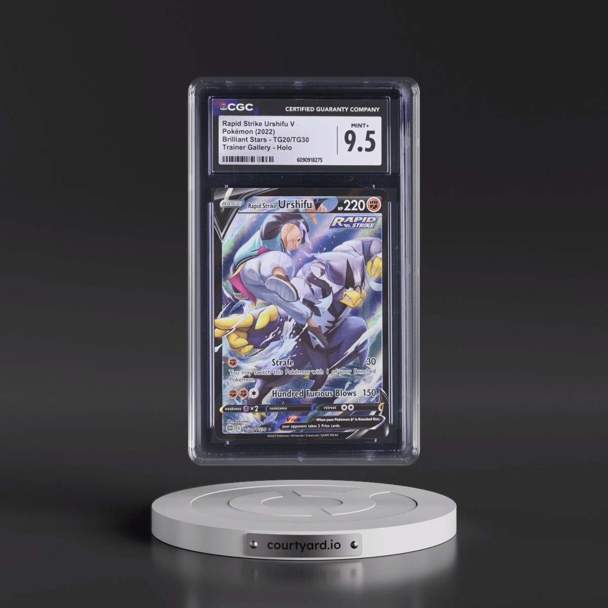 2022 Brilliant Stars #TG20/TG30 Rapid Strike Urshifu V - Trainer Gallery Holo (CGC 9.5 MINT+)