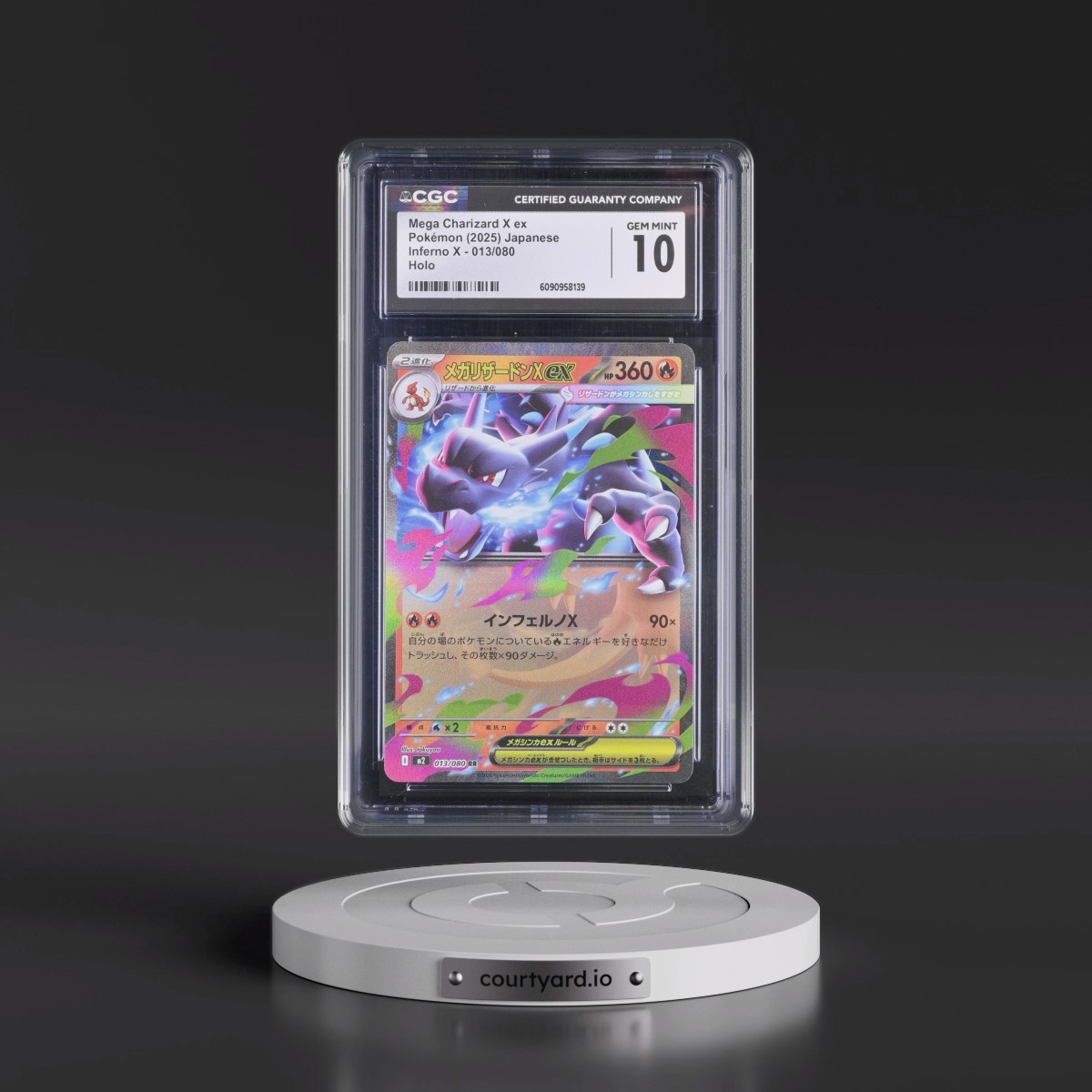 2025 Inferno X - M2 #013/080 Mega Charizard X ex - Holo (CGC 10 GEM MINT)