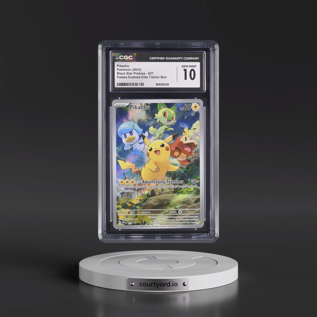 2023 Black Star Promos - Scarlet & Violet SVPEN #027 Pikachu - Paldea Evolved Elite Trainer Box (Holo) (CGC 10 GEM MINT)